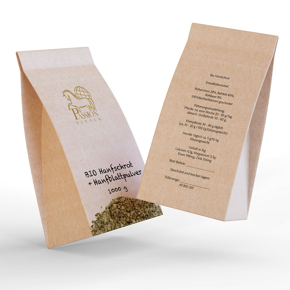 Organic hemp meal + hemp leaf powder 1kg